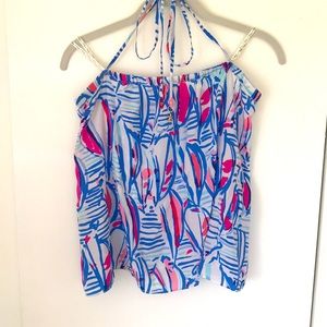 Lilly Pulitzer Lei Lei strapless silk top